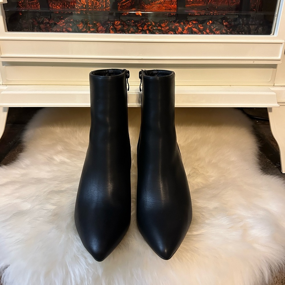 Top Moda Faux Leather Ankle Boots Black Size 6